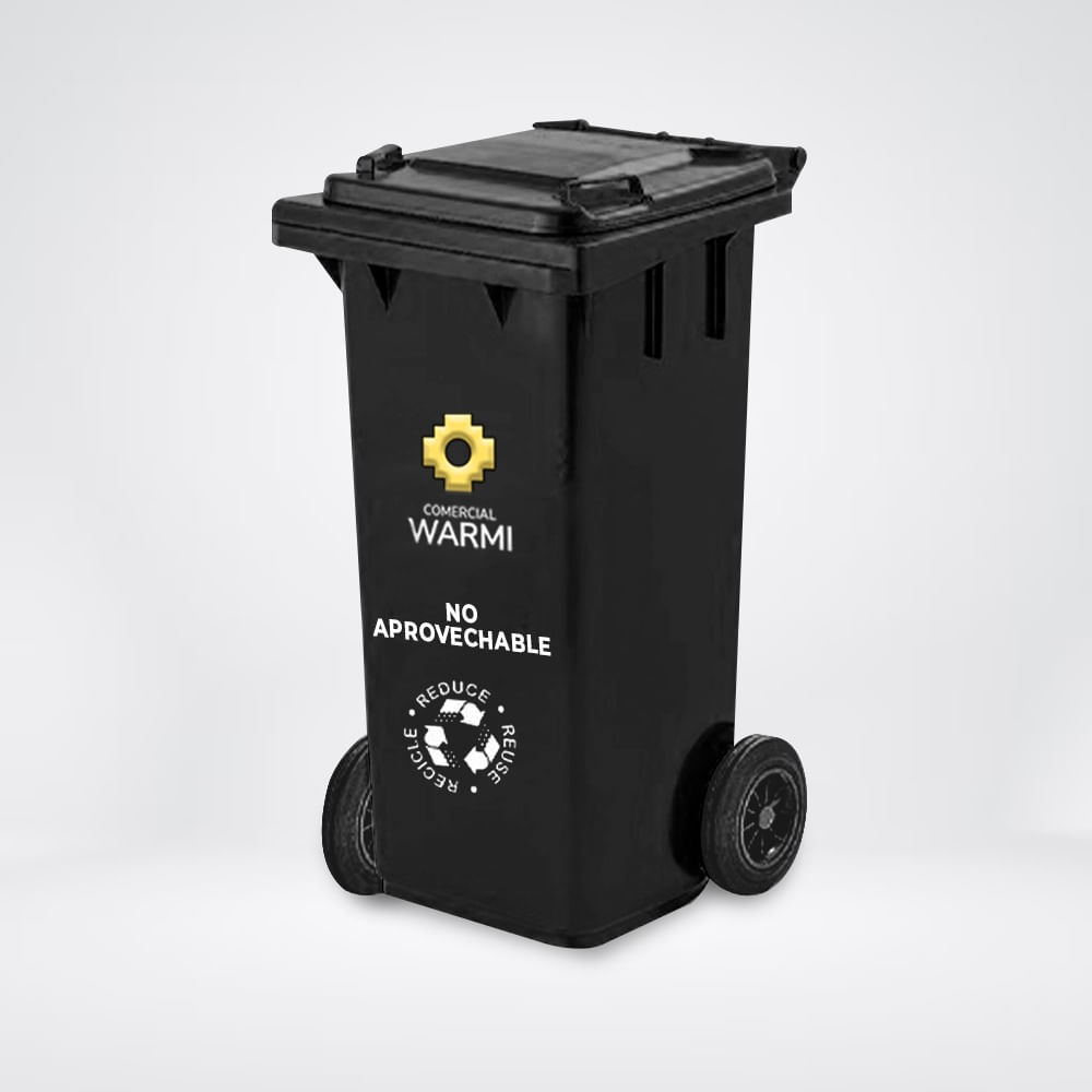 Contenedor de Basura WARMI 240 Lts. Negro Contenedor de Basura WARMI 240 Lts. Negro