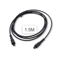 Cable Audio Digital Fibra Optica 150cm metros Macho DVD PS4 Xbox 360 Black