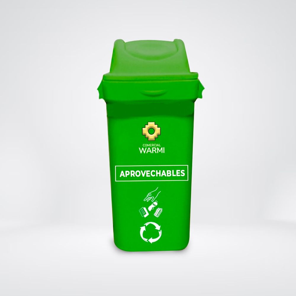 Tacho Modelo Ecoplast Vaivén WARMI 55L Verde Aprovechables Tacho Modelo Ecoplast Vaivén WARMI 55L Verde Aprovechables