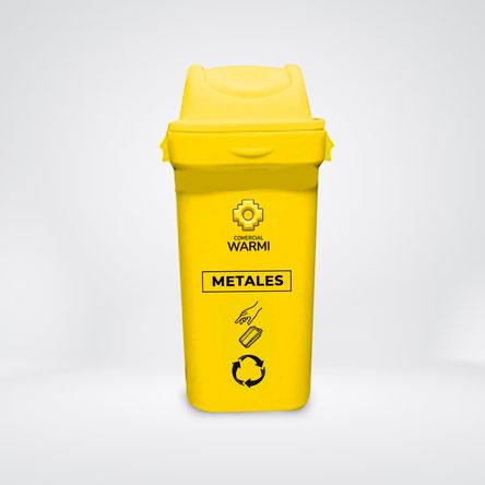 Tacho Modelo Ecoplast Vaivén WARMI 55L Amarillo Metales Tacho Modelo Ecoplast Vaivén WARMI 55L Amarillo Metales