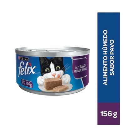Comida húmeda para gatos Felix Adultos Lata Paté Pavo y Menudencias 156 gr