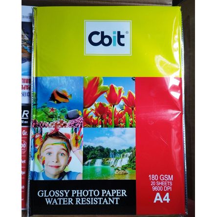 Papel Fotografico A4 CBIT - Pack x100 hojas Papel Fotografico A4 CBIT - Pack x100 hojas