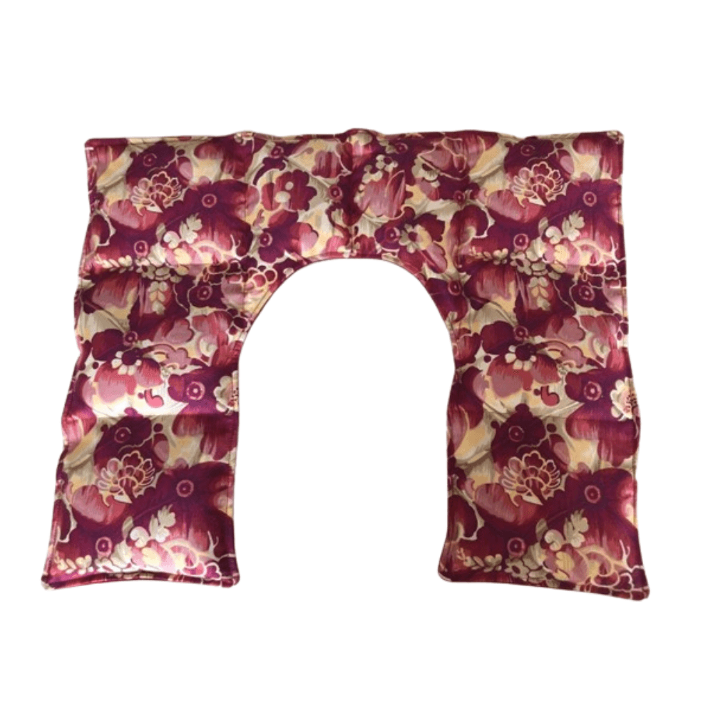 Almohadilla Terapéutica  Cervical Natuterapia de Semillas (Flores rosadas)