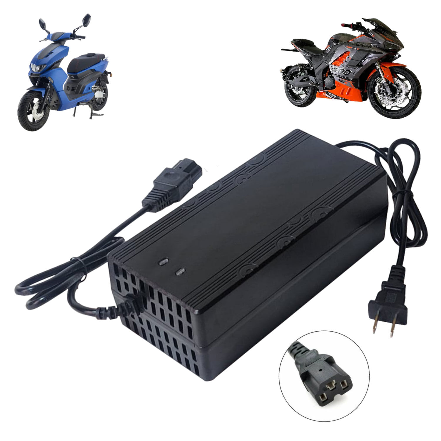 Cargador Para Moto Eléctrica con Batería de Litio de 72V Salida 84V 5A