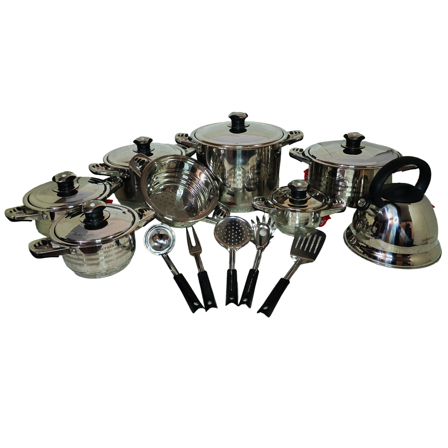 Set de Ollas Jumbo Reality Acero Inoxidable 14Pc - ECOMARKPERU