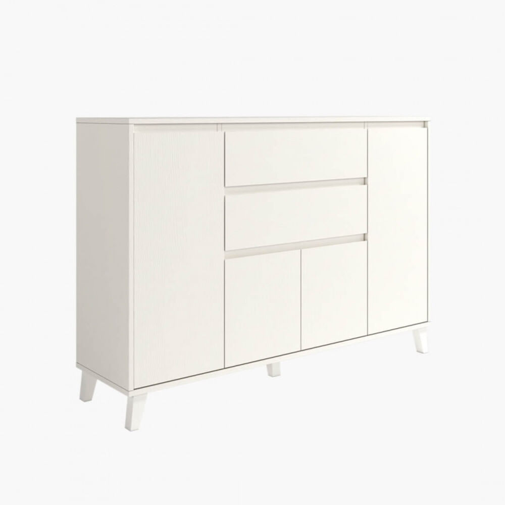 Aparador Funcional Salvador 4 puertas 2 cajones TU MESITA color Blanco