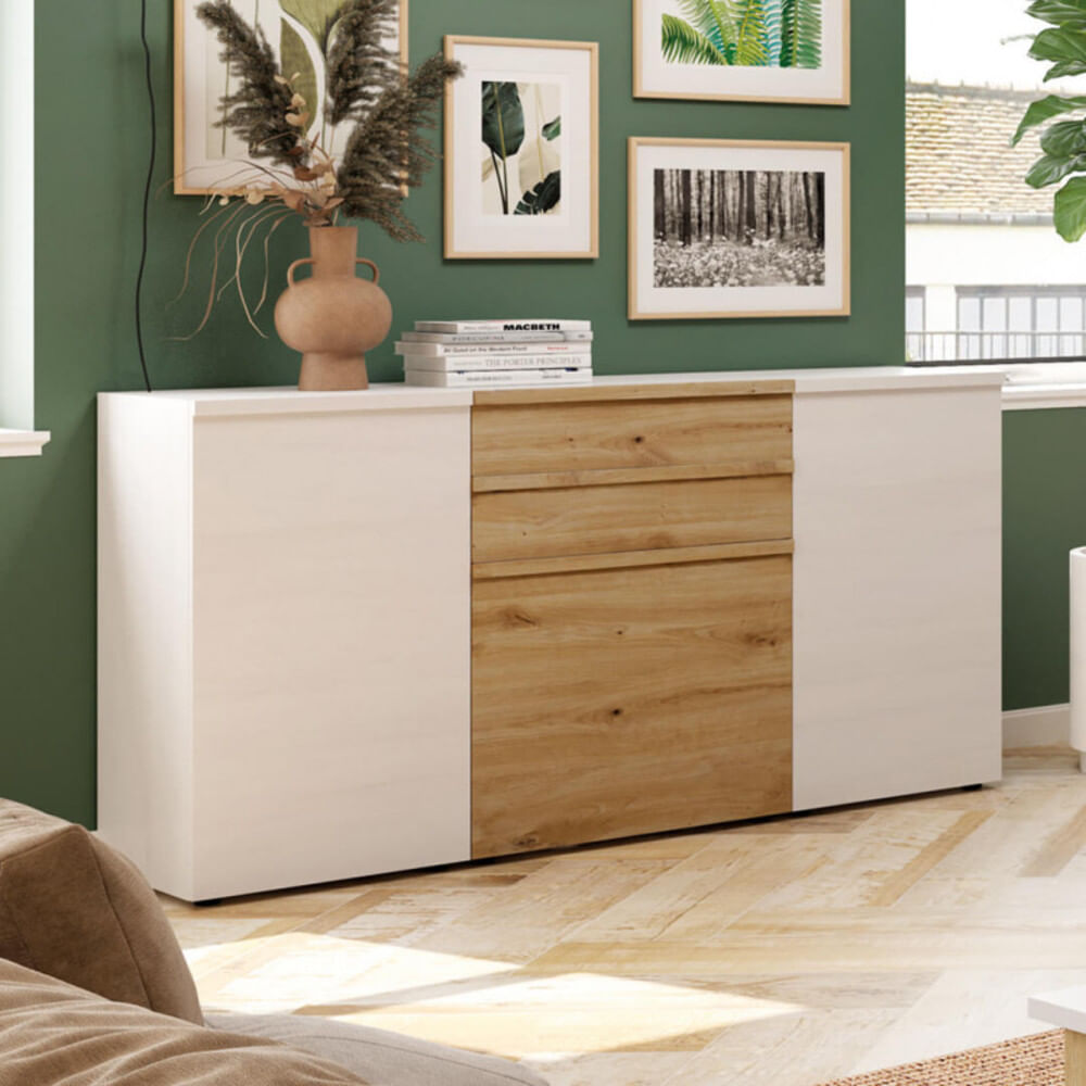 Aparador Contemporáneo René 2 cajones 3 puertas TU MESITA