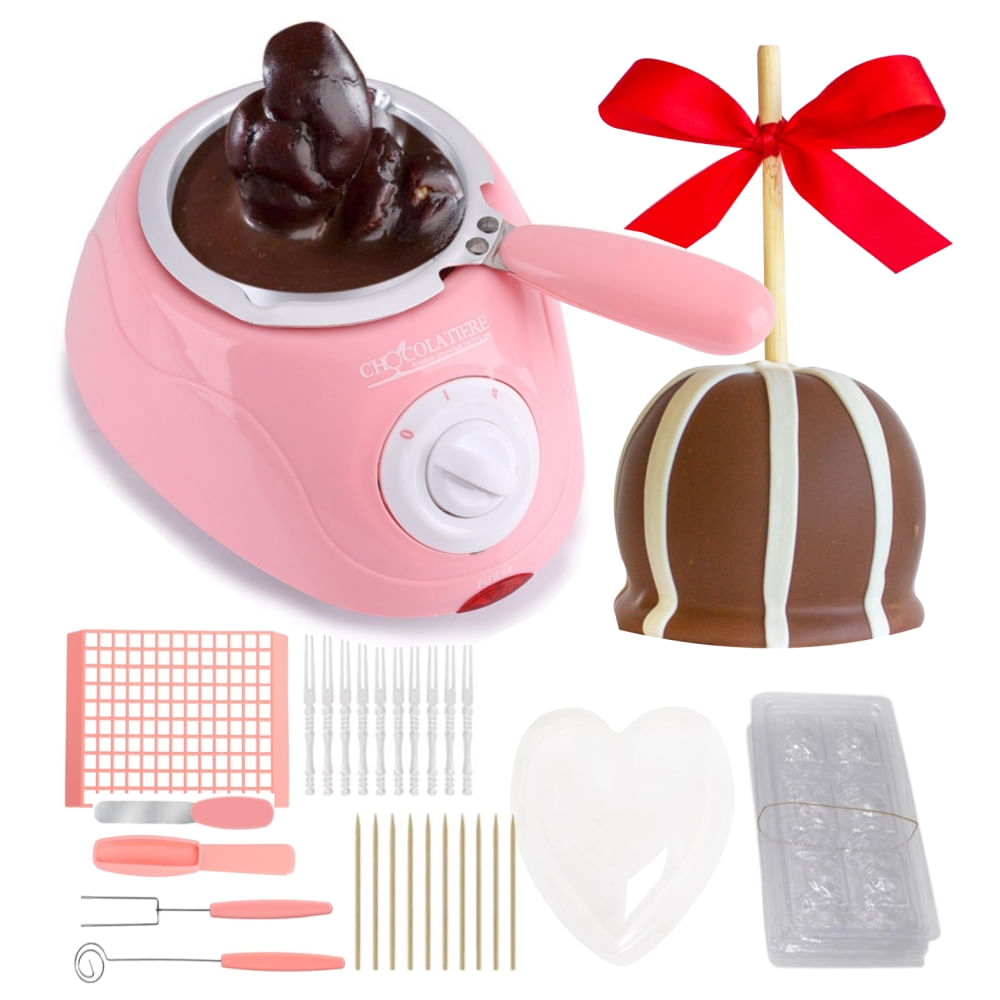 Electrica Olla Chocolatera con Moldes Rosado - Promart