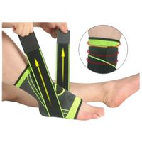 Tobillera Deportiva Elástica de Compresión Ajustable Velcro Black