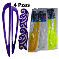 Regla Francesa Regla Patronaje Reglas de Costura Diseño por 4 Piezas