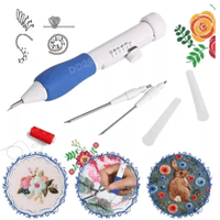 Aguja Magica de Bordado Chino Ruso 3 Medidas Punch Needle Bordar