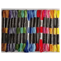Set de Hilos Bordado de 50 Colores Surtidos Hilo Lana para Bordar