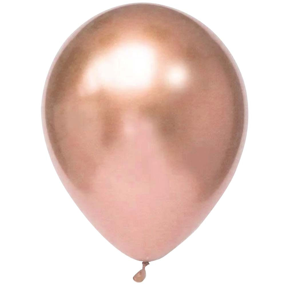 Globos de Latex OLEGO Cromado 09" Oro Rosa 12un