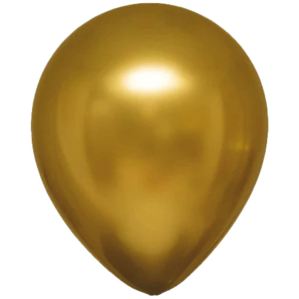 Globos de Latex OLEGO Cromado 09" Oro 12un