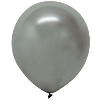 Globos de Latex OLEGO Cromado 09"" Plata 12un