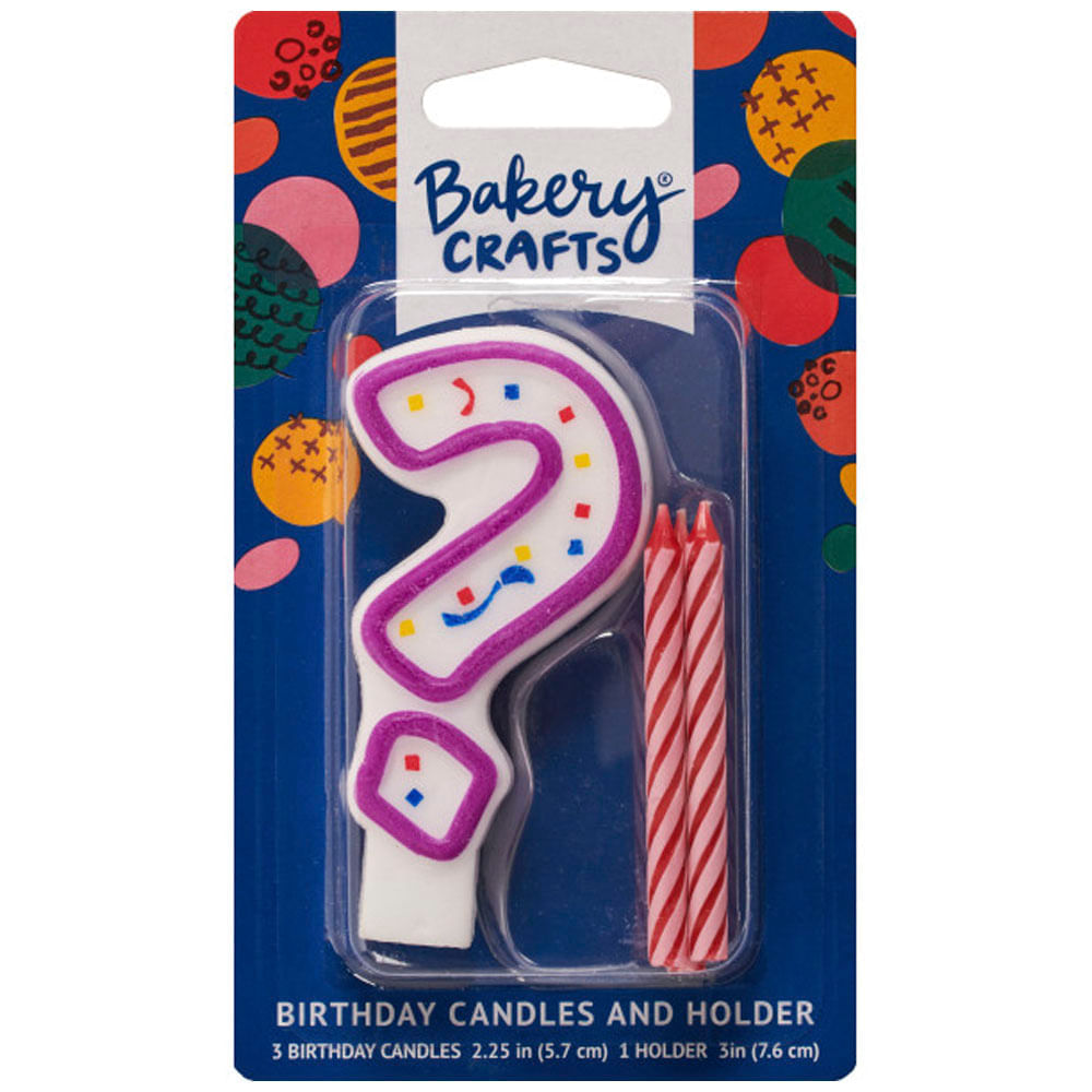 Vela Interrogación Morado BAKERY CRAF