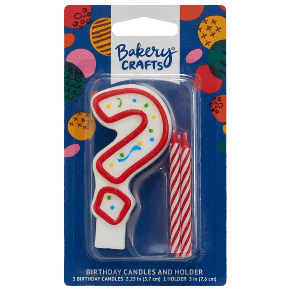 Vela Interrogación Rojo BAKERY CRAF