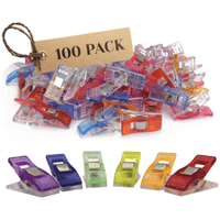 100 Clips de Costura Multiusos Clips de Acolchado Clips Multicolores y Clips de Tela para Coser