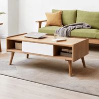 Mesa de Centro Vintage Soffie 2 Cajones R&R MUEBLES