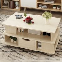 Mesa de Centro Moderna Minzie Natural R&R MUEBLES