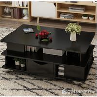 Mesa de Centro Moderna Minzie Negro R&R MUEBLES