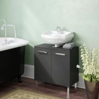 Mueble Inferior de Lavadero Hubb Negro R&R MUEBLES