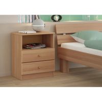 Mesa de Noche Moderno Shaka Marron R&R MUEBLES