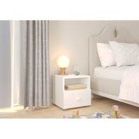 Mesa de Noche Moderno Camus Blanco R&R MUEBLES