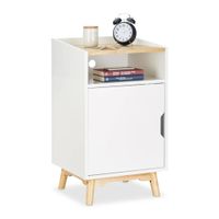 Mesa de Noche Moderno Shura Blanco R&R MUEBLES
