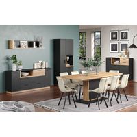Mesa Moderna Merlina color Marrón/Negro TU MESITA