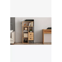 Librero Moderno Vallejo con repisas 2 cajones TU MESITA