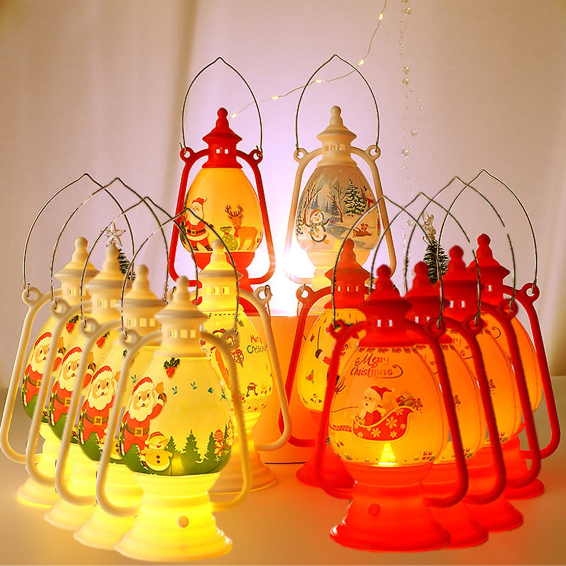 Set x 12 Lamparas Navideñas Decorativas Led Diseños Aleatorio