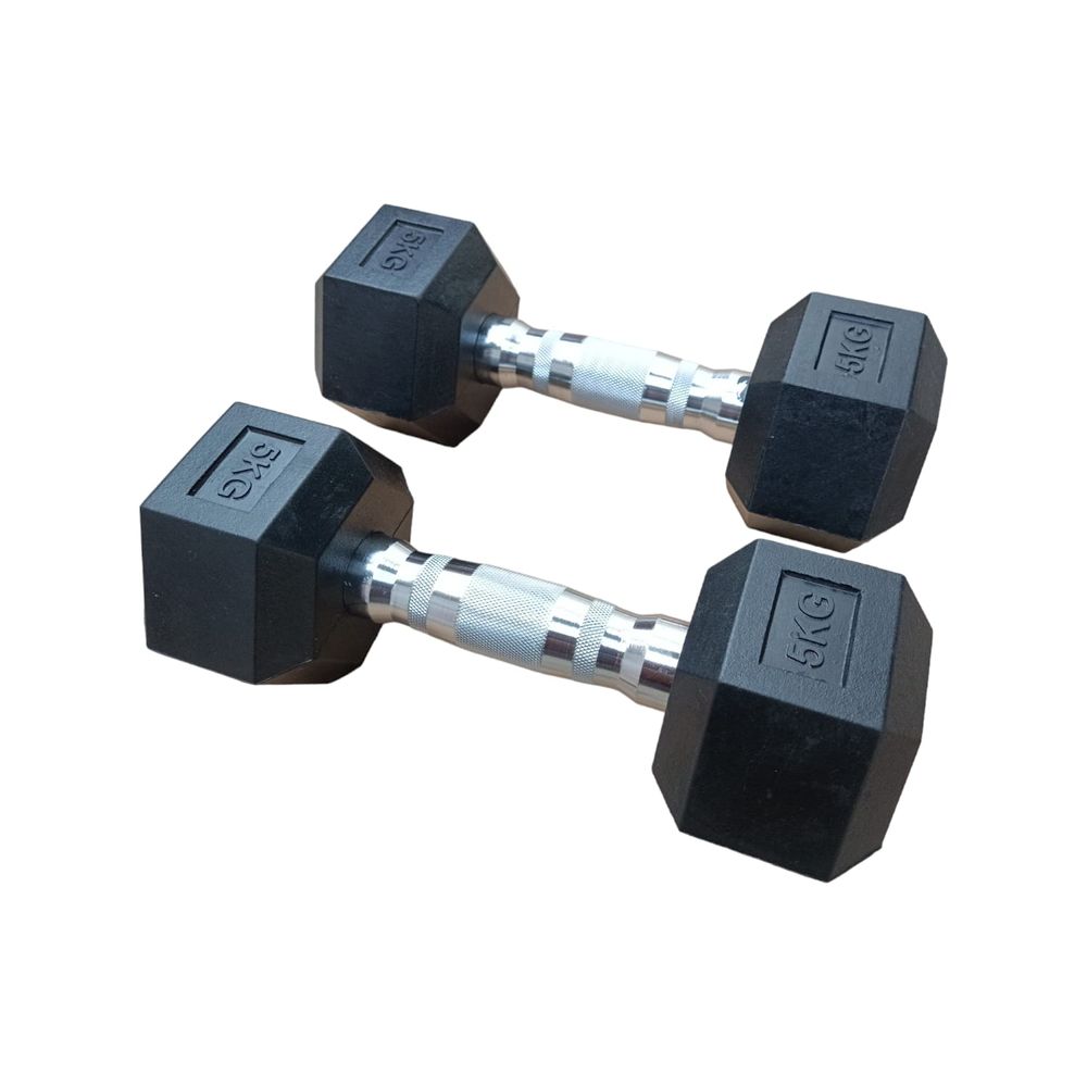 Pesas Hexagonales Pesas Goma Par Mancuernas Pesas Cromadas