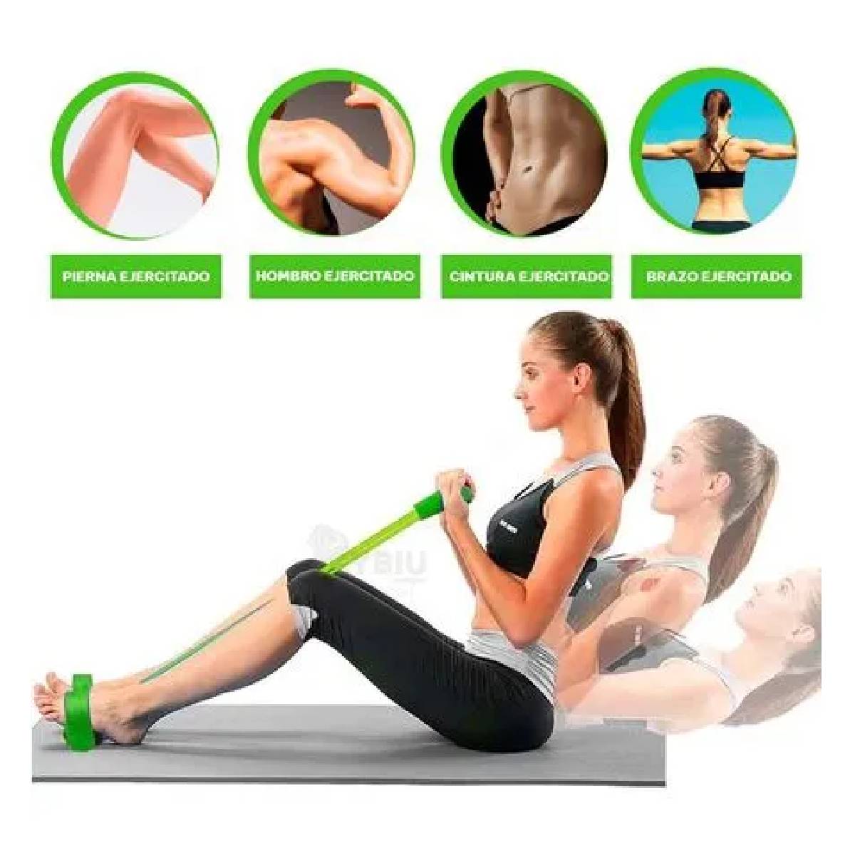 Liga Elastica para Rehabilitacion de Color Verde