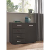 Cómoda Clásica 4 cajones 1 puerta Morriset color Negro TU MESITA
