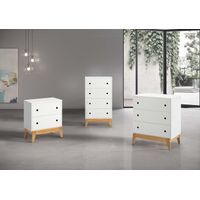 Cómoda Contemporánea Macarena 3 cajones color Blanco TU MESITA
