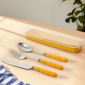 Set de 6 cucharas para postres con mango redondo y liso de acero inoxidable  de primera calidad