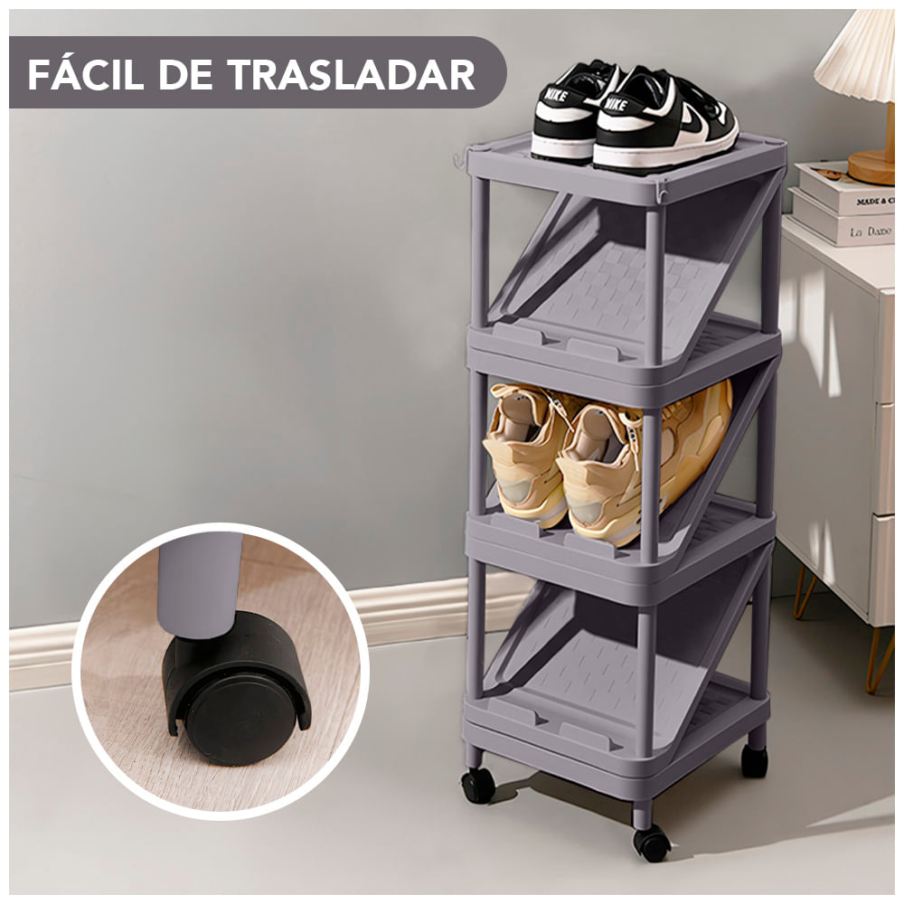 Estante para Zapatos Organizador Rack Zapatera 4Pisos - Promart