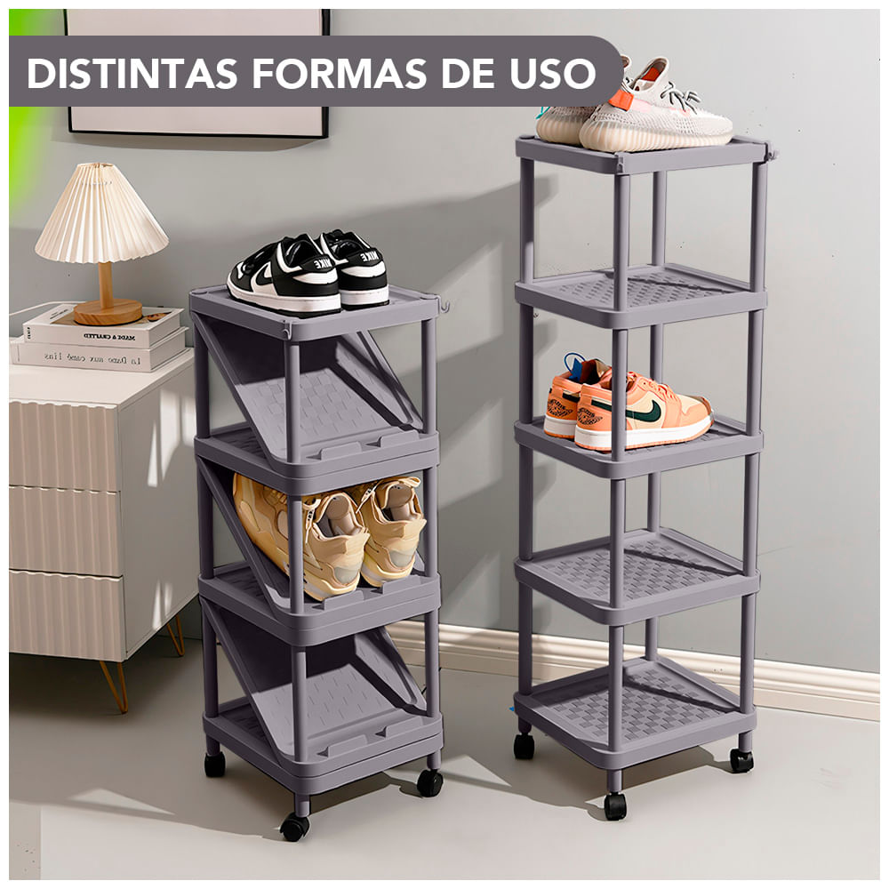 Estante para Zapatos Organizador Rack Zapatera 4Pisos - Promart