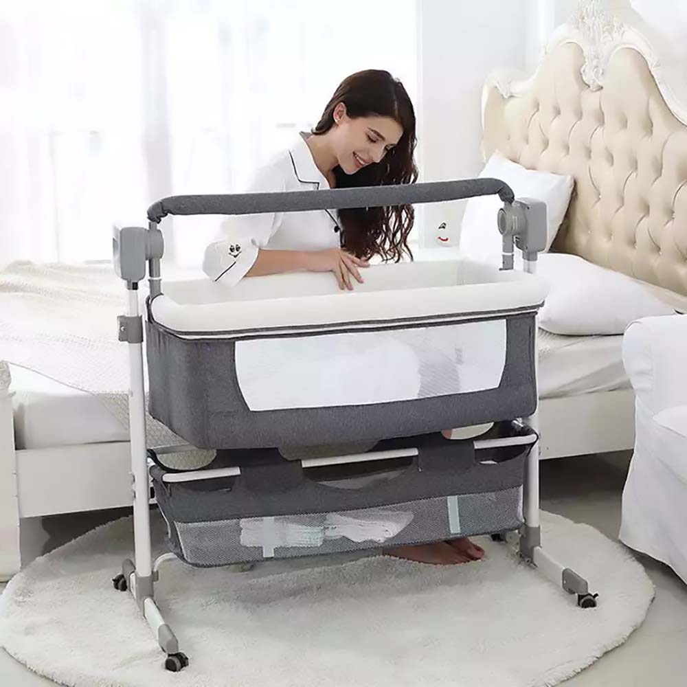 Cuna Colecho Electrica Luxury Multifuncional Mecedora y Musical USB