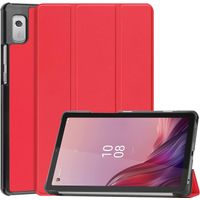 Funda Bookcover + Mica de Vidrio para Tablet Lenovo M9 Rojo