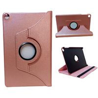 Funda Giratoria + Mica de Vidrio Compatible con Tablet Huawei Matepad SE 10.4"" AGS5-L09/W09 Rosa Gold
