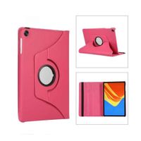 Funda Giratoria + Mica de Vidrio Compatible con Tablet Huawei Matepad SE 10.4"" AGS5-L09/W09 Fucsia