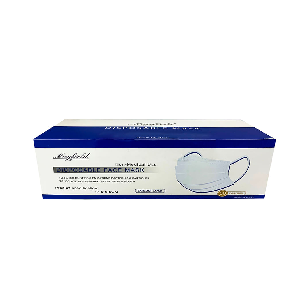 Mascarillas Mayfield 3 Pliegues Celestes