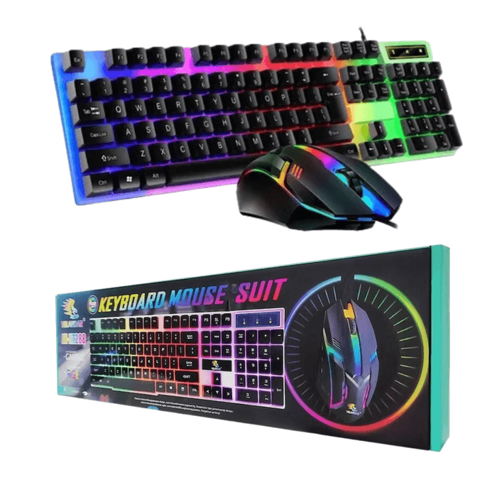 Combo Teclado y Mouse Gamer Con Iluminación Led RGB USB Promart