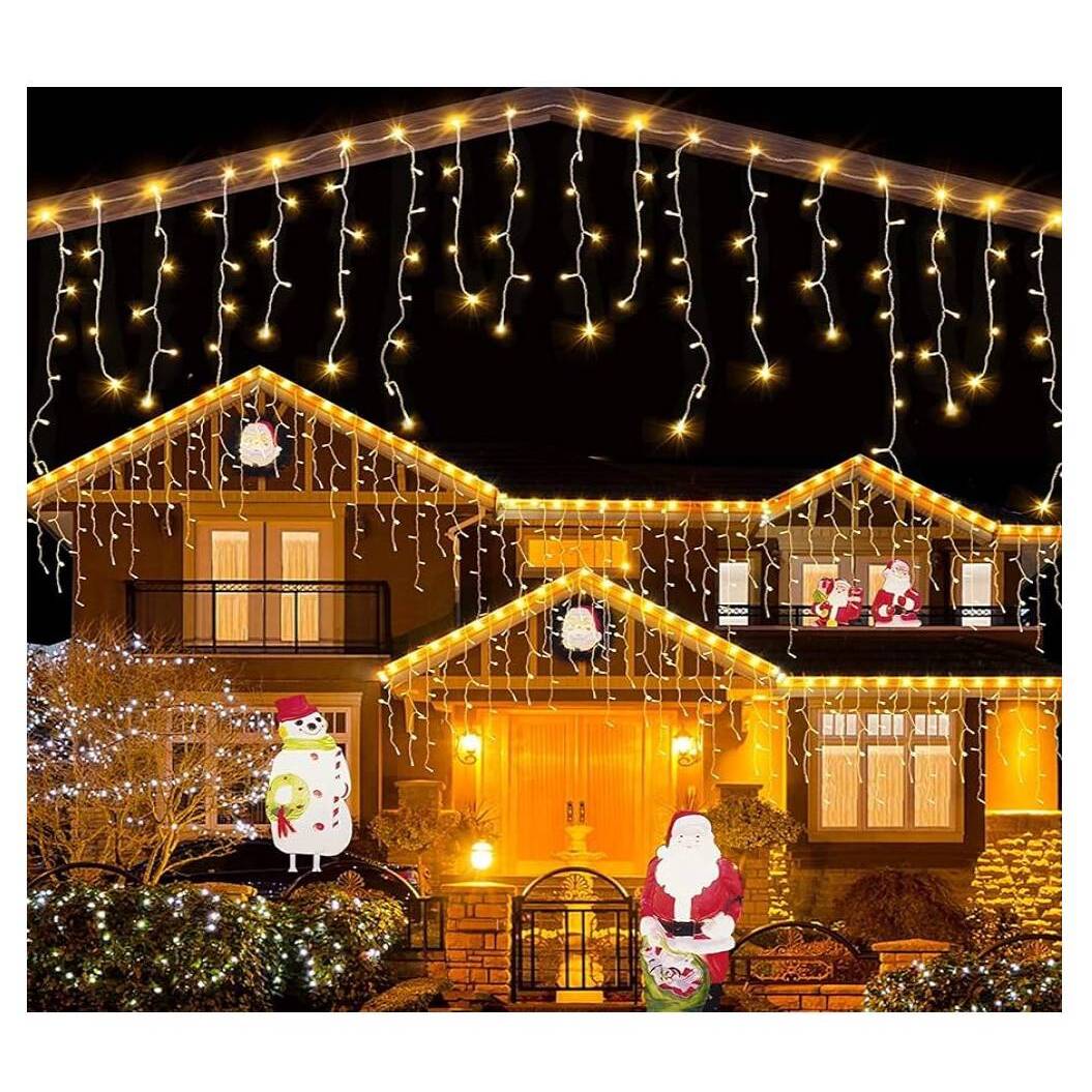 Cortina Luces Led Decoración Navidad Cálida 3m Extensible