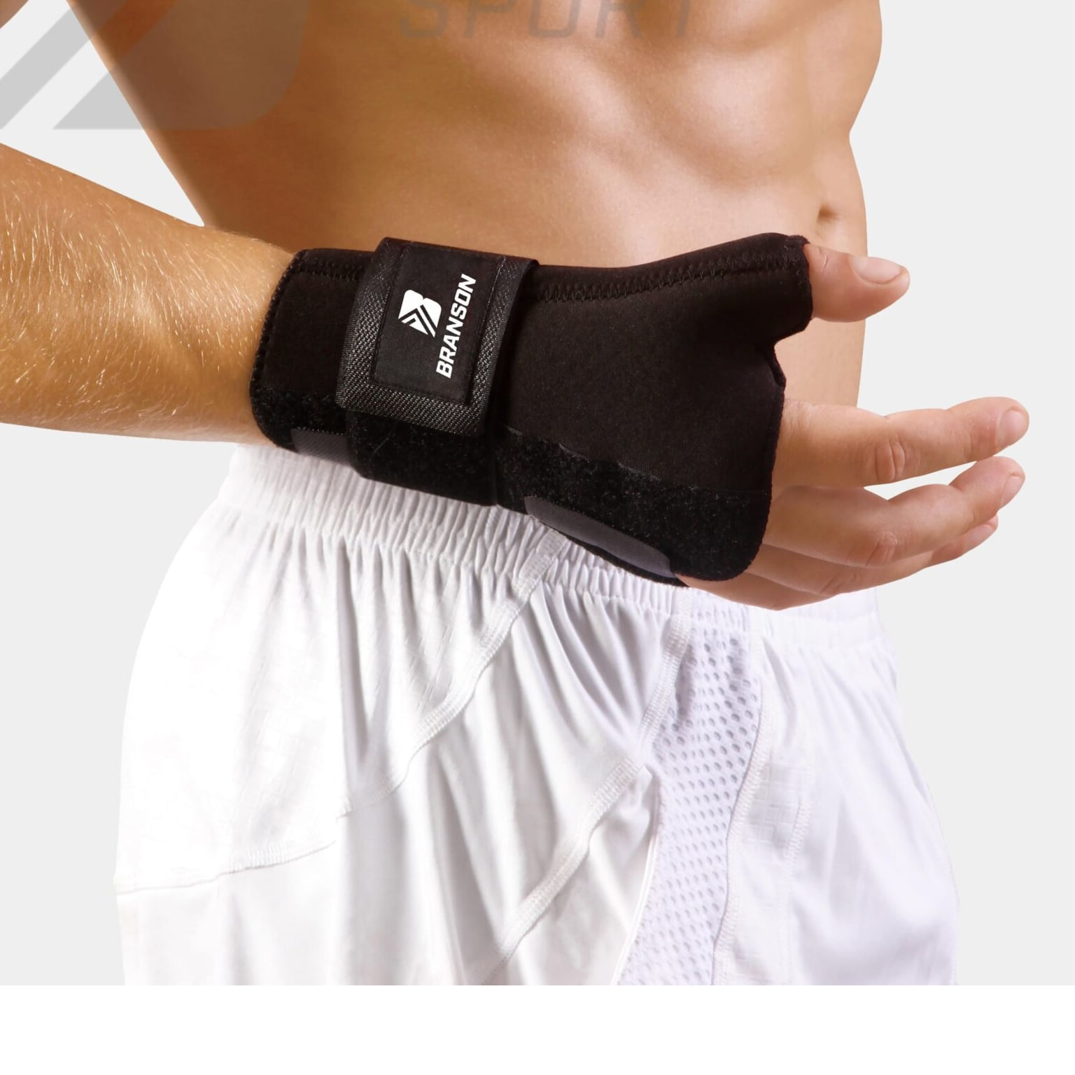 Muñequera ortopédica doble férula de aluminio Branson Talla XL Izquier