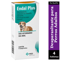 Desparasitante para Perro Endal Plus Caja x 4 Tabletas