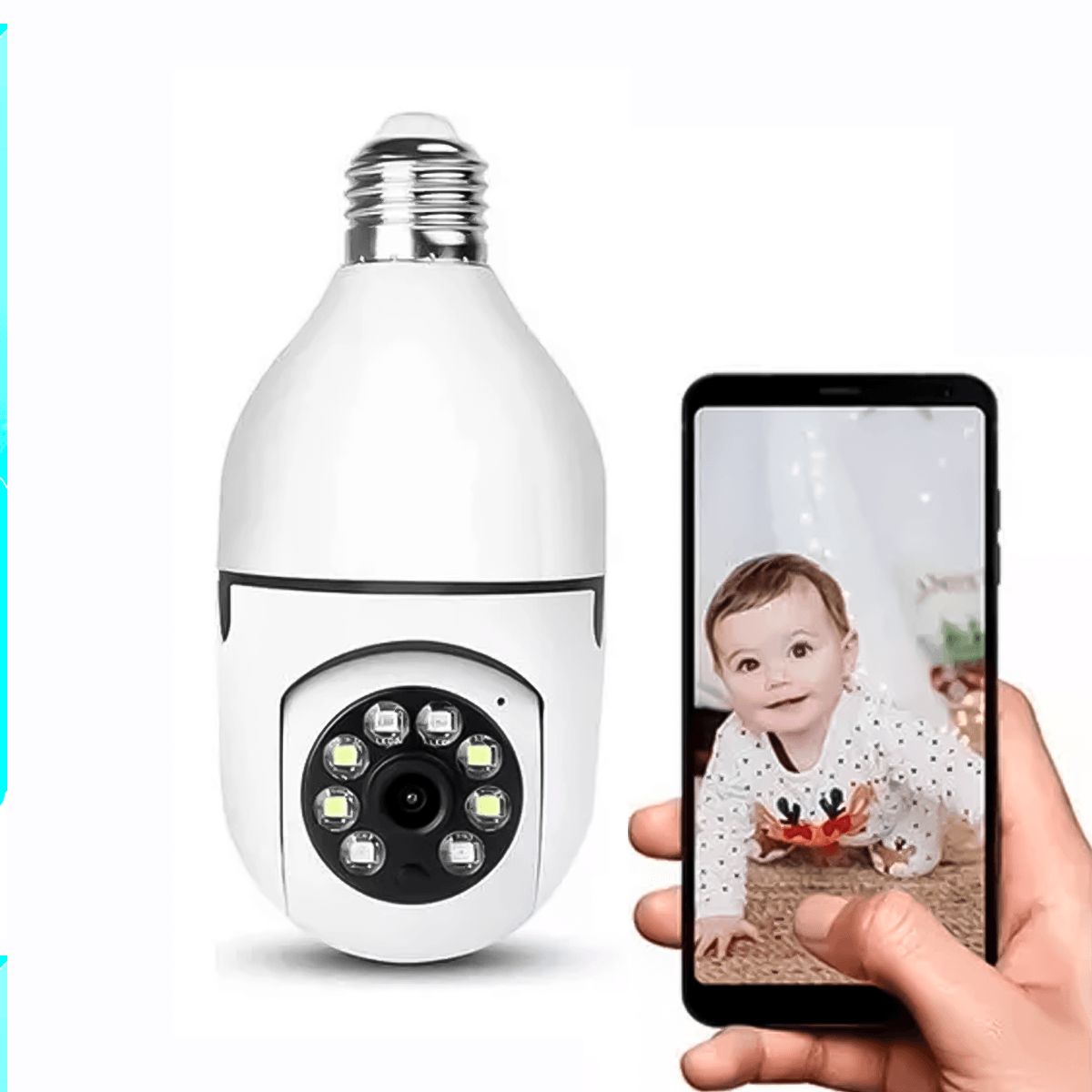 Foco Camara IP Espia Vigila en Tiempo Real Desde El Celular - Vision Nocturna