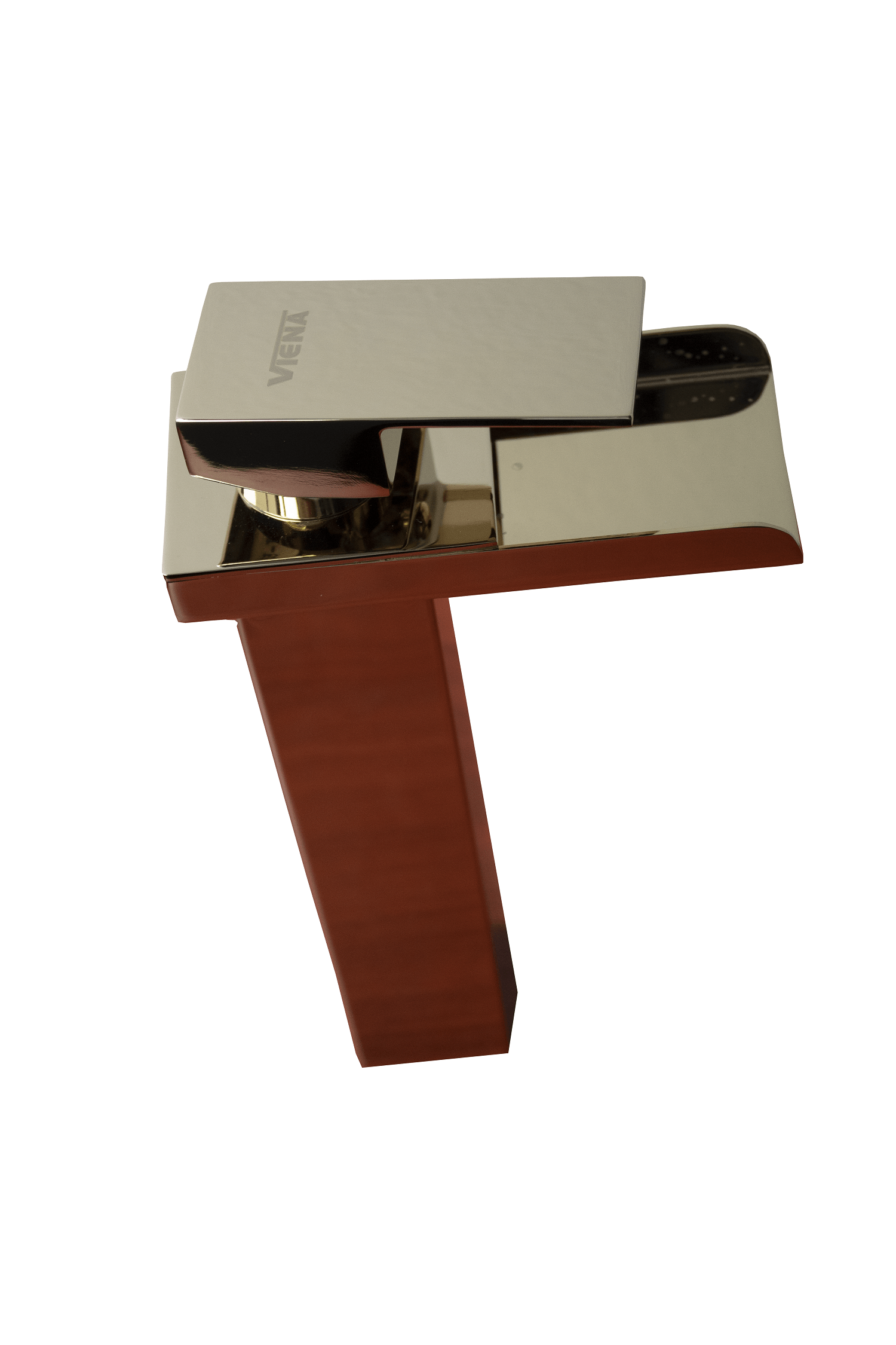 Monocomando 30 cm Ovalín Oro Cuadrado Caída Catarata